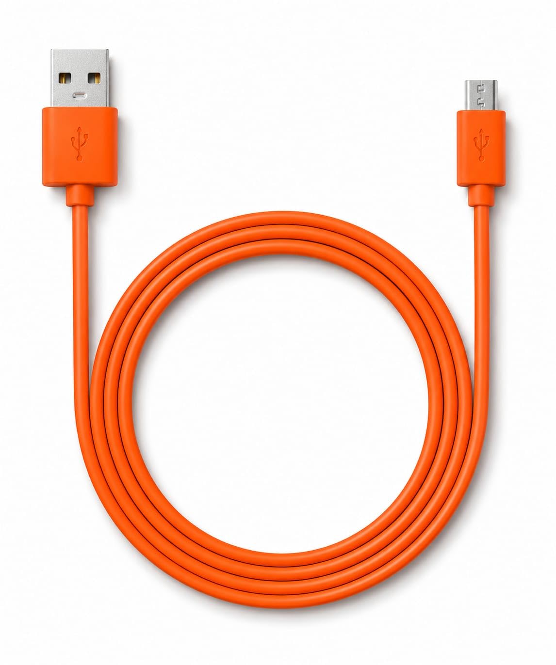 ONYXX Electronics USB-A to Micro USB Charging Cable Compatible with Video Doorbells, Fast Charging Power Cable for Rechargeable Smart Video Doorbell Battery, Compatible with Ring, 1m Orange