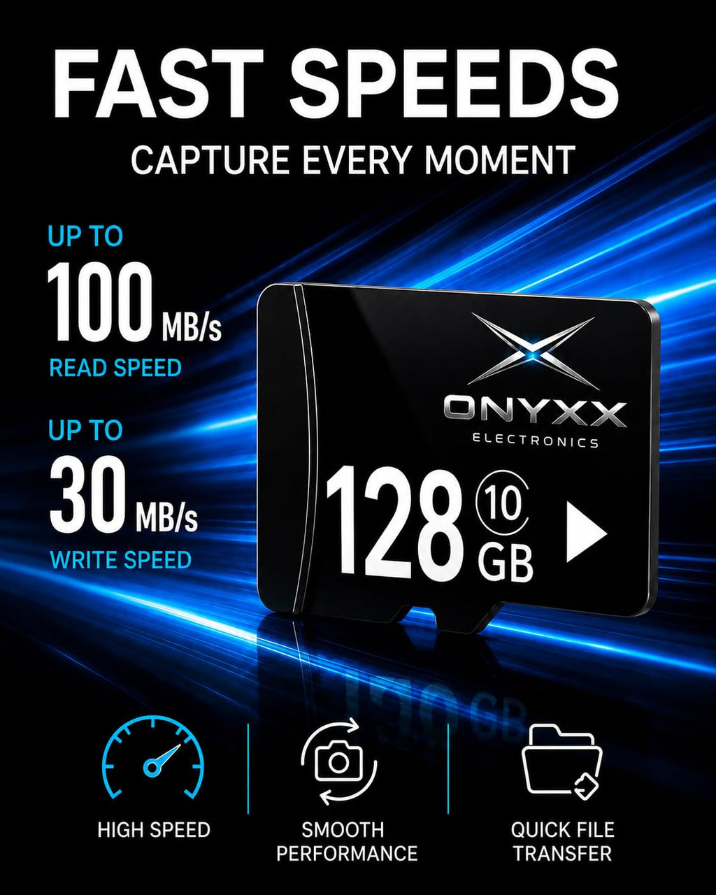 ONYXX Electronics 16GB Micro SD Card Class 10 High Speed Memory Card TF Card for Smartphone, Camera, Tablet, Dash Cam, Speaker, Android Devices, HD Video Recording & Data Storage