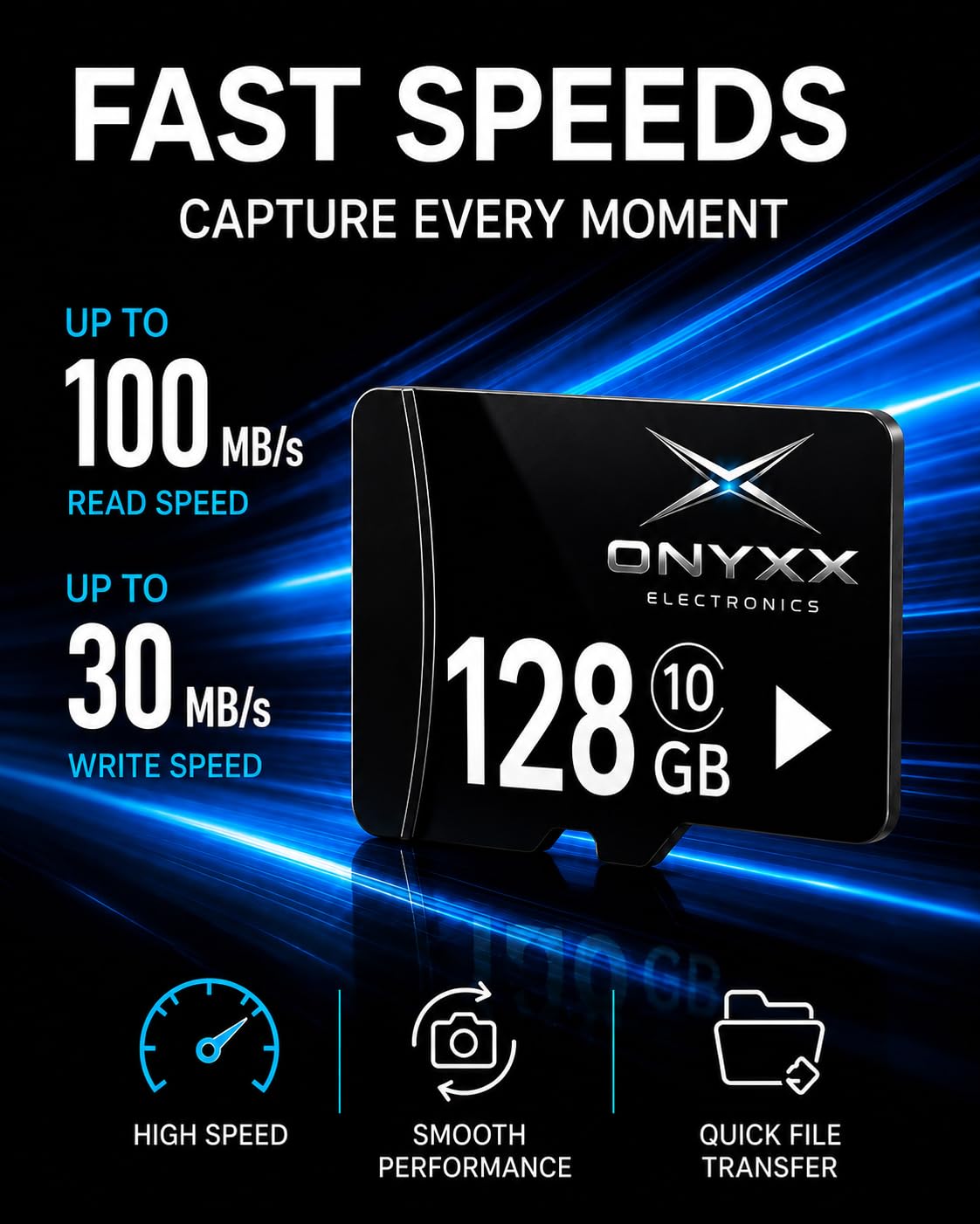ONYXX Electronics 16GB Micro SD Card Class 10 High Speed Memory Card TF Card for Smartphone, Camera, Tablet, Dash Cam, Speaker, Android Devices, HD Video Recording & Data Storage