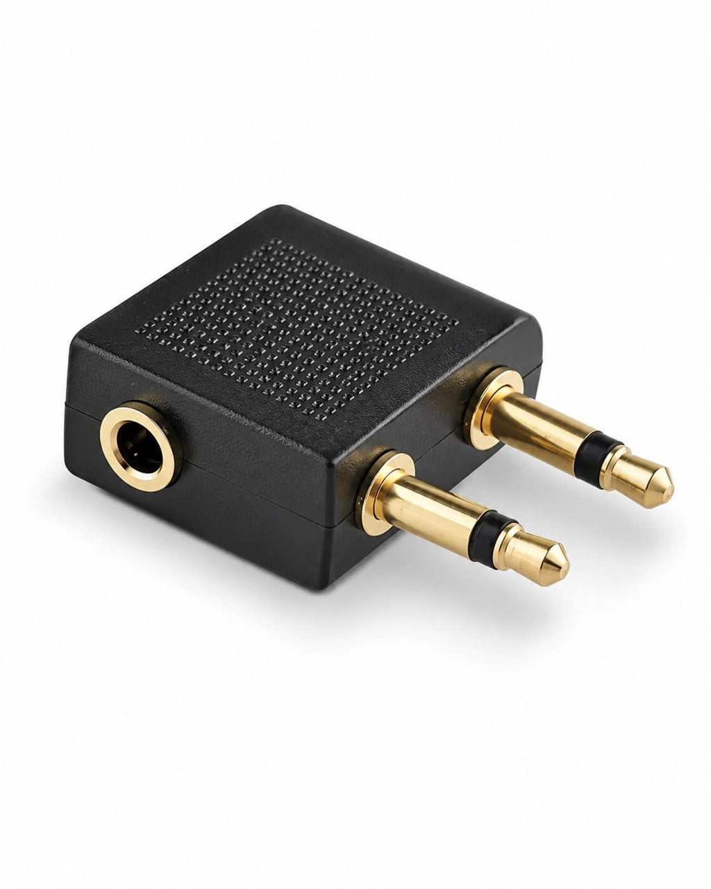 ONYXX Electronics Aircraft Headphone Adapter, Airline Dual 3.5mm Plug to 3.5mm Audio Jack Converter, Airplane Headphone Jack Adapter, Flight Entertainment Audio Adapter, Gold-Plated Connectors