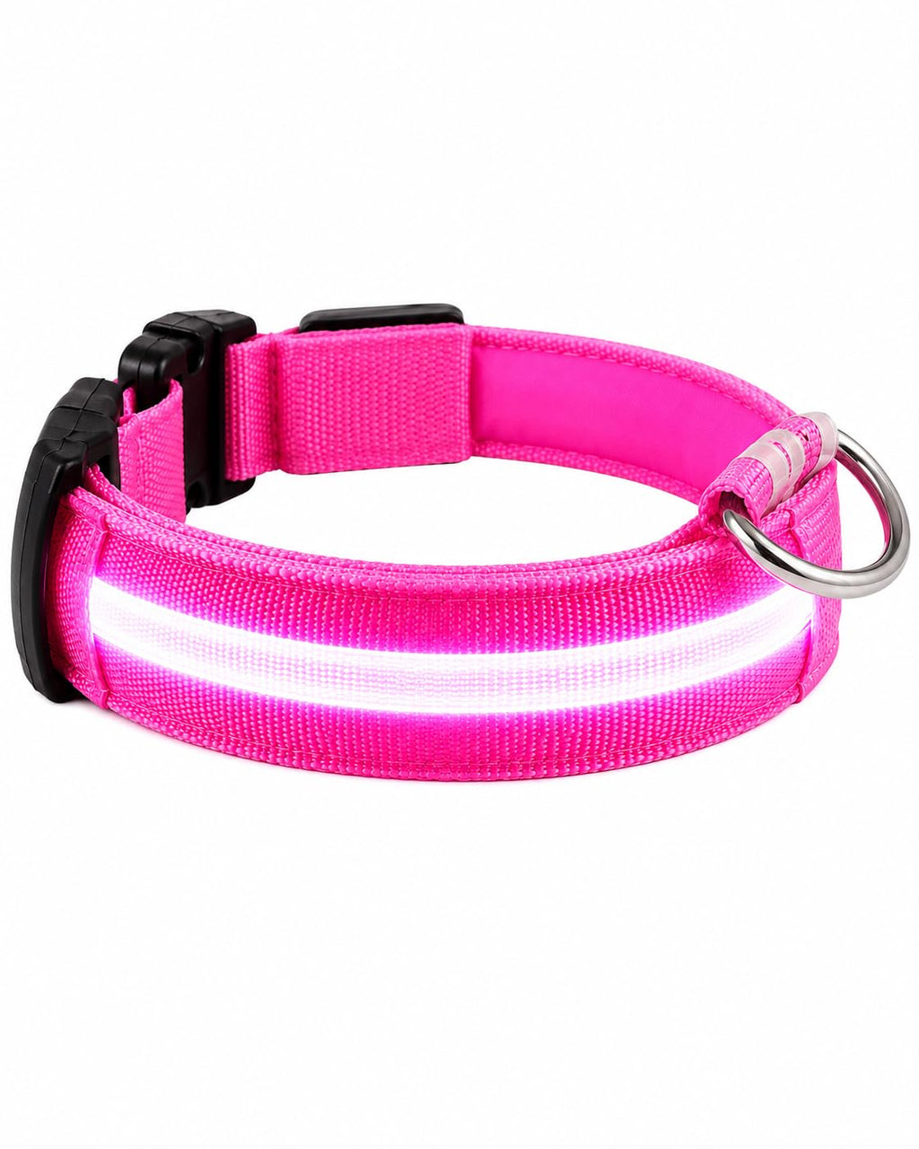 ONYXX Electronics LED Dog Collar, Light Up Reflective Dog Collar for Night Walking, Adjustable Safety Collar for Dogs, High Visibility LED Pet Collar, Battery Powered