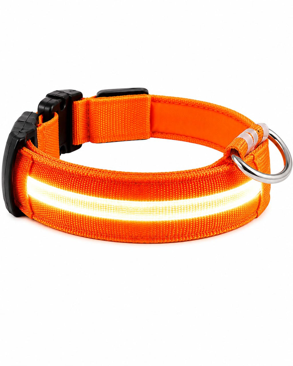 ONYXX Electronics LED Dog Collar, Light Up Reflective Dog Collar for Night Walking, Adjustable Safety Collar for Dogs, High Visibility LED Pet Collar, Battery Powered